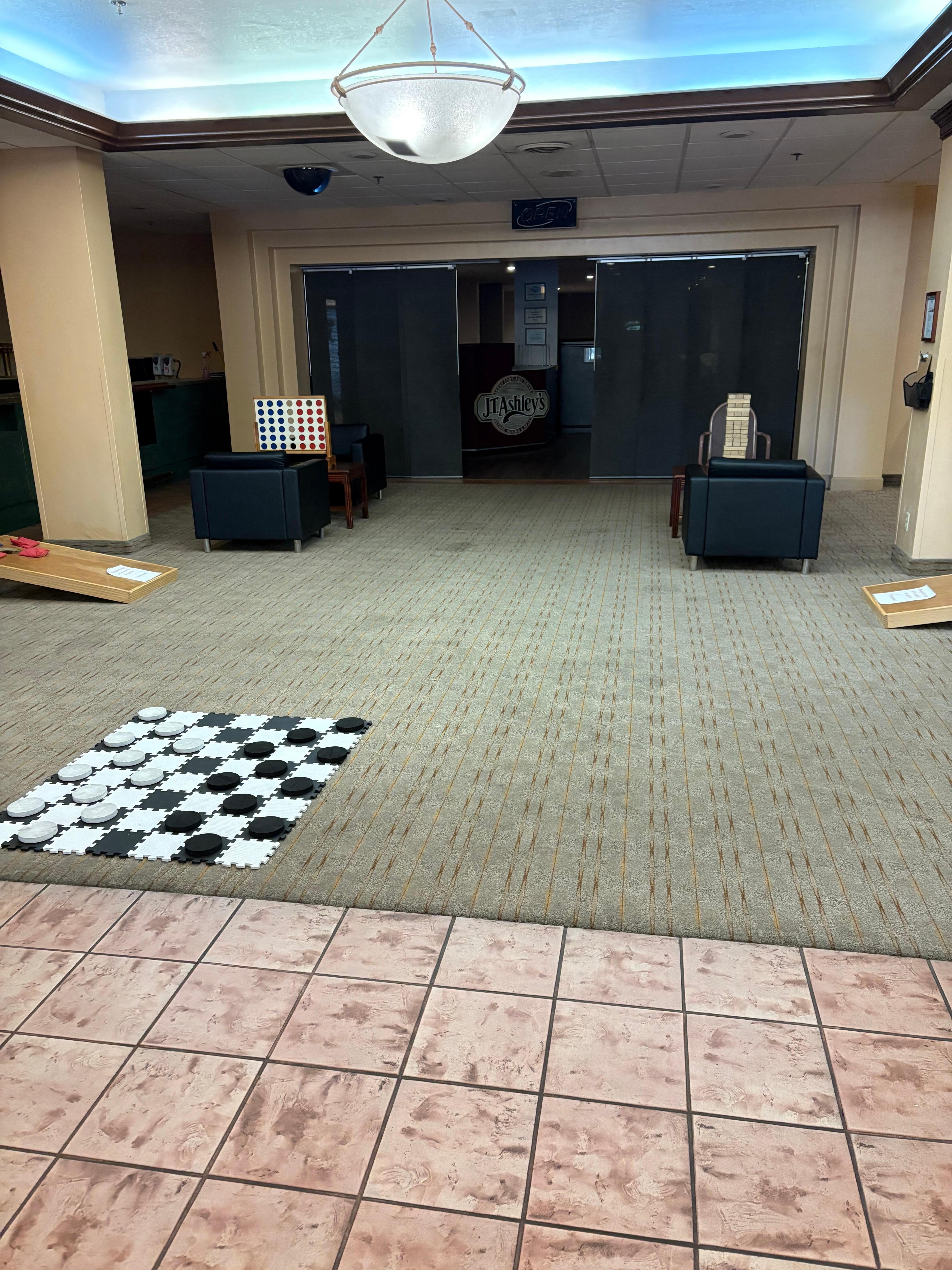 The lobby 
