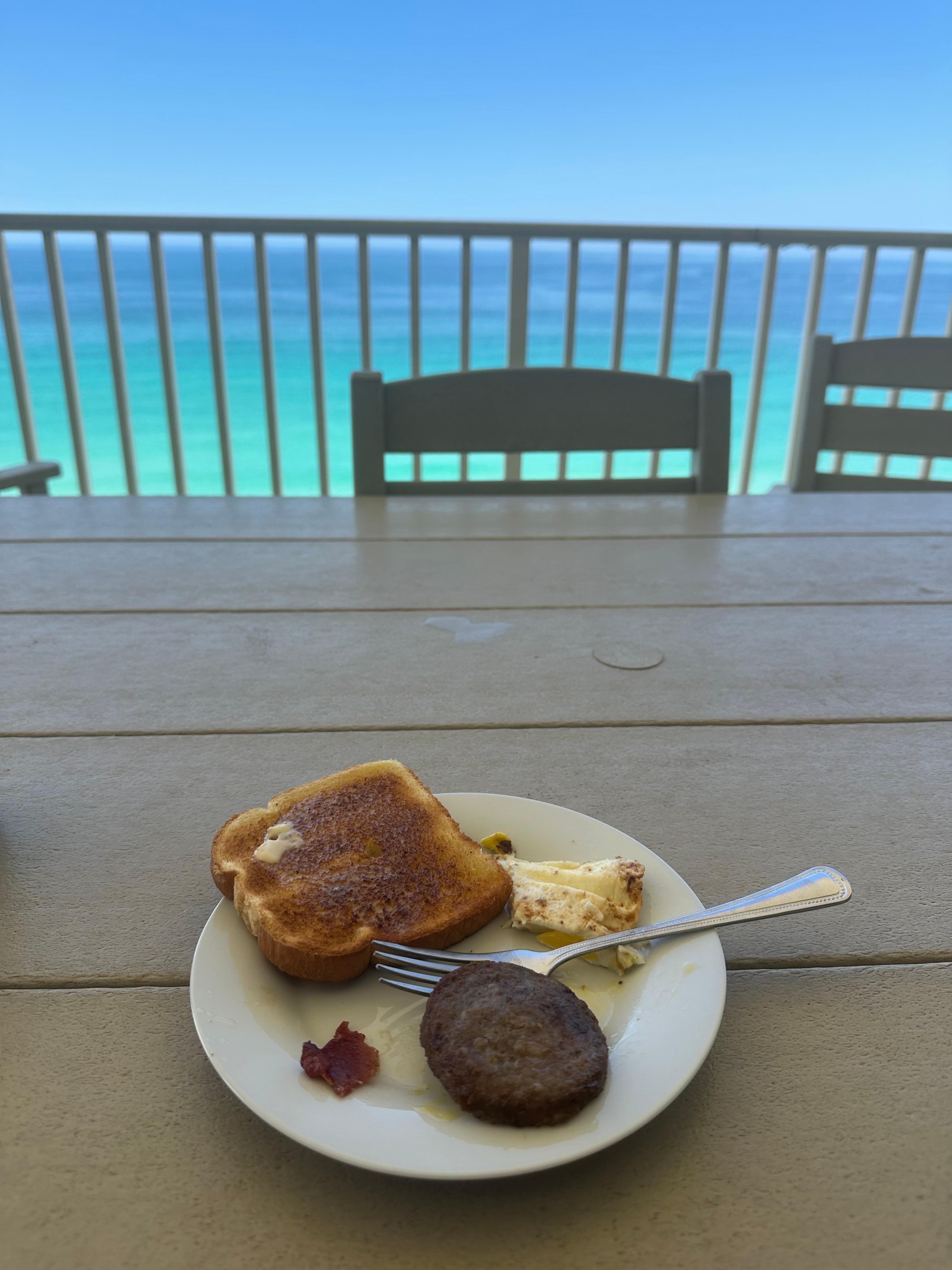 Breakfast on the deck.