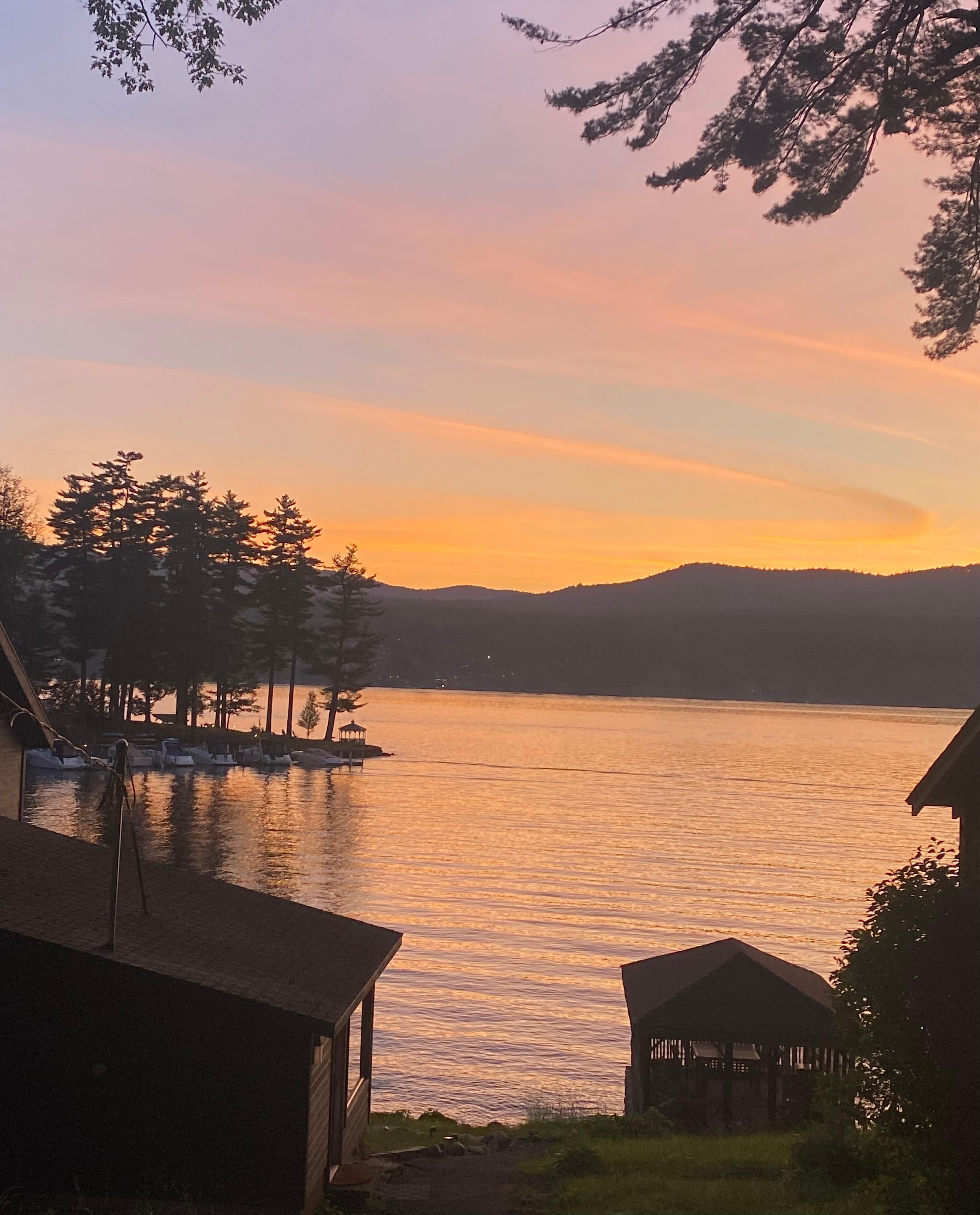 Sunset on the deck