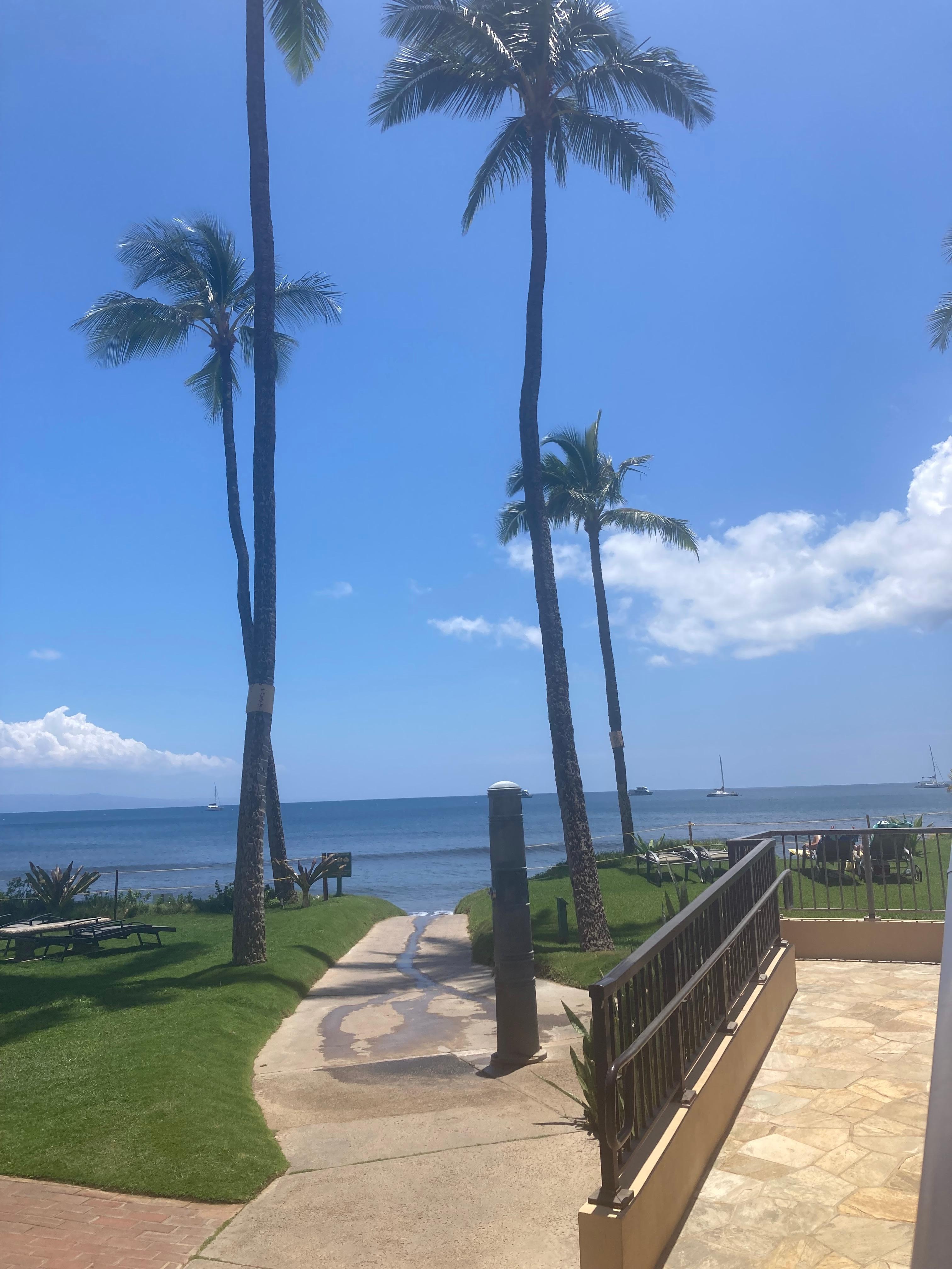 Walkway to beach from pool