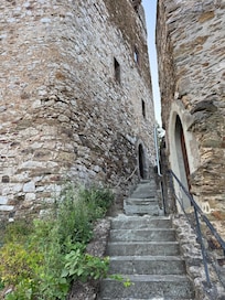 Stairs leading up to the tower