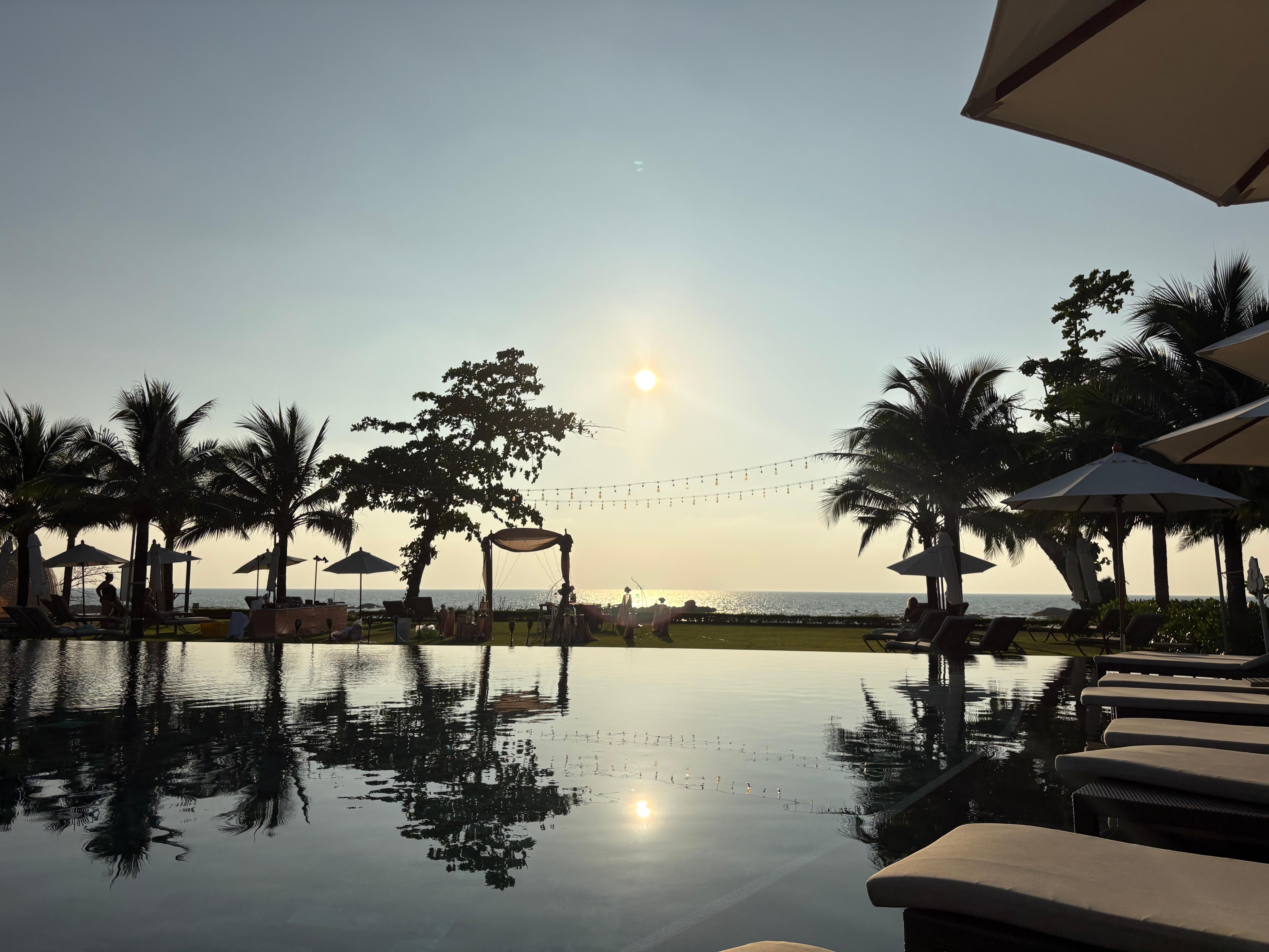 Sunset view from the main pool