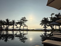 Sunset view from the main pool