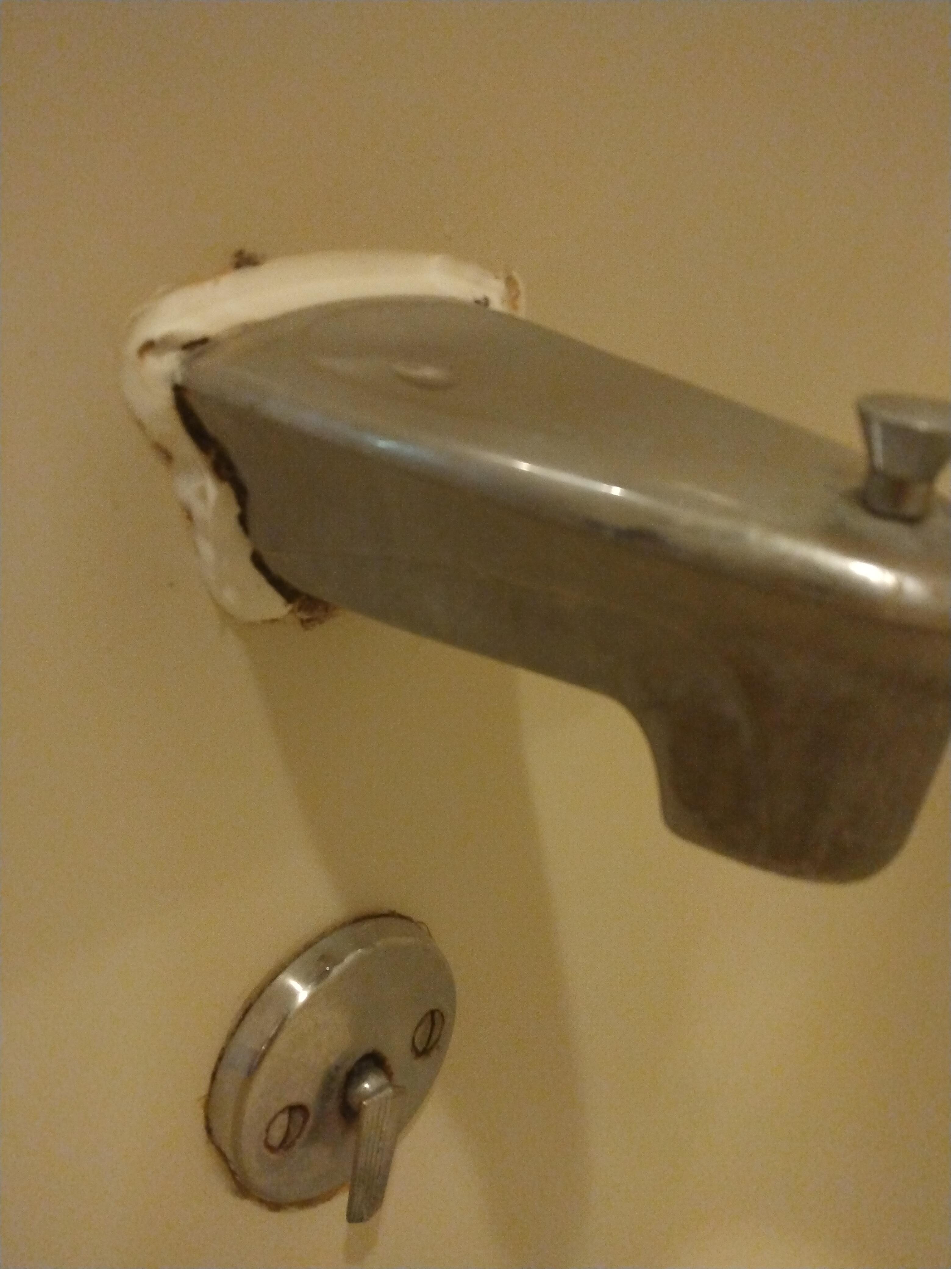 Mold and dirt around caulk
