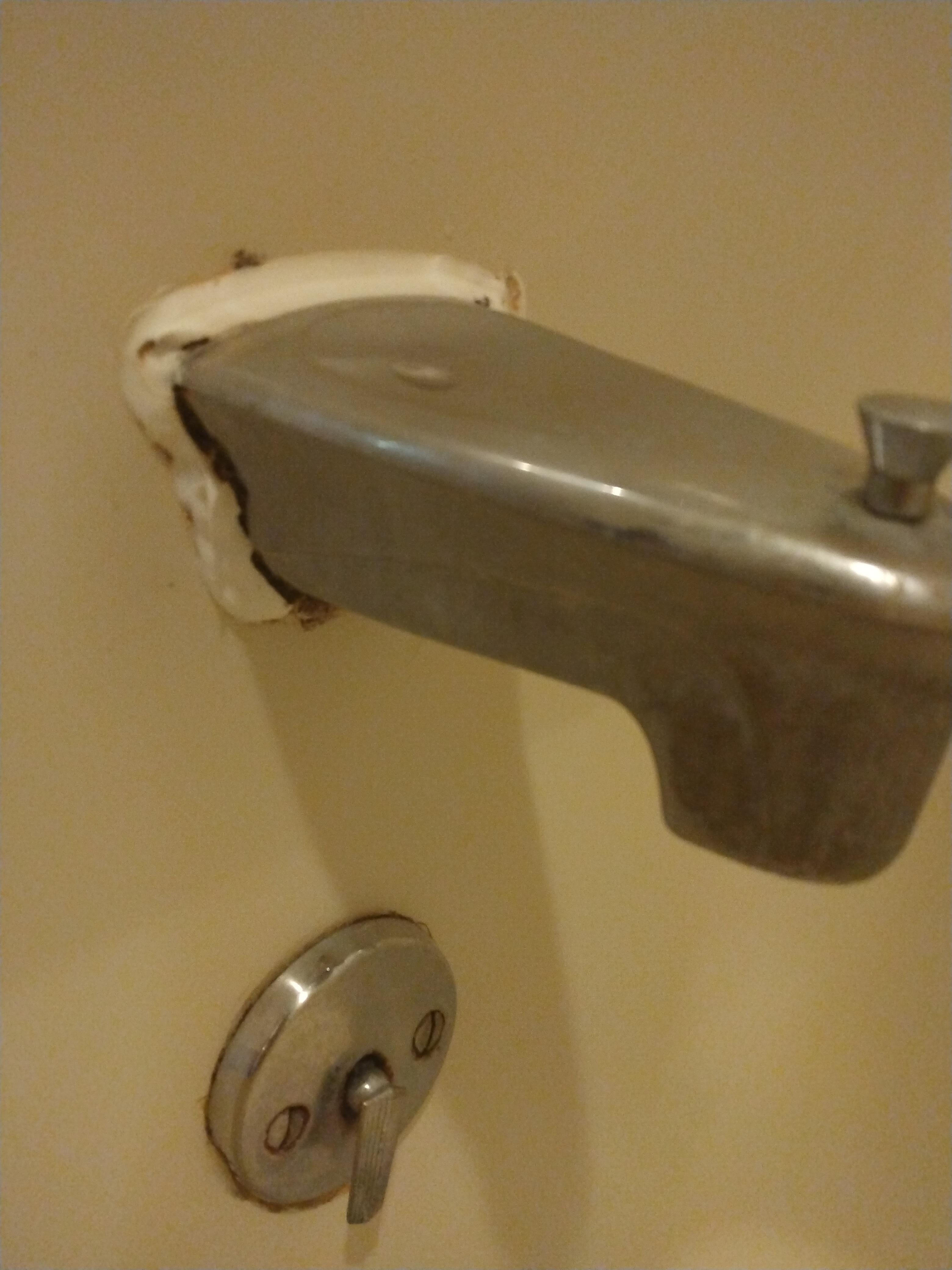 Mold and dirt around caulk