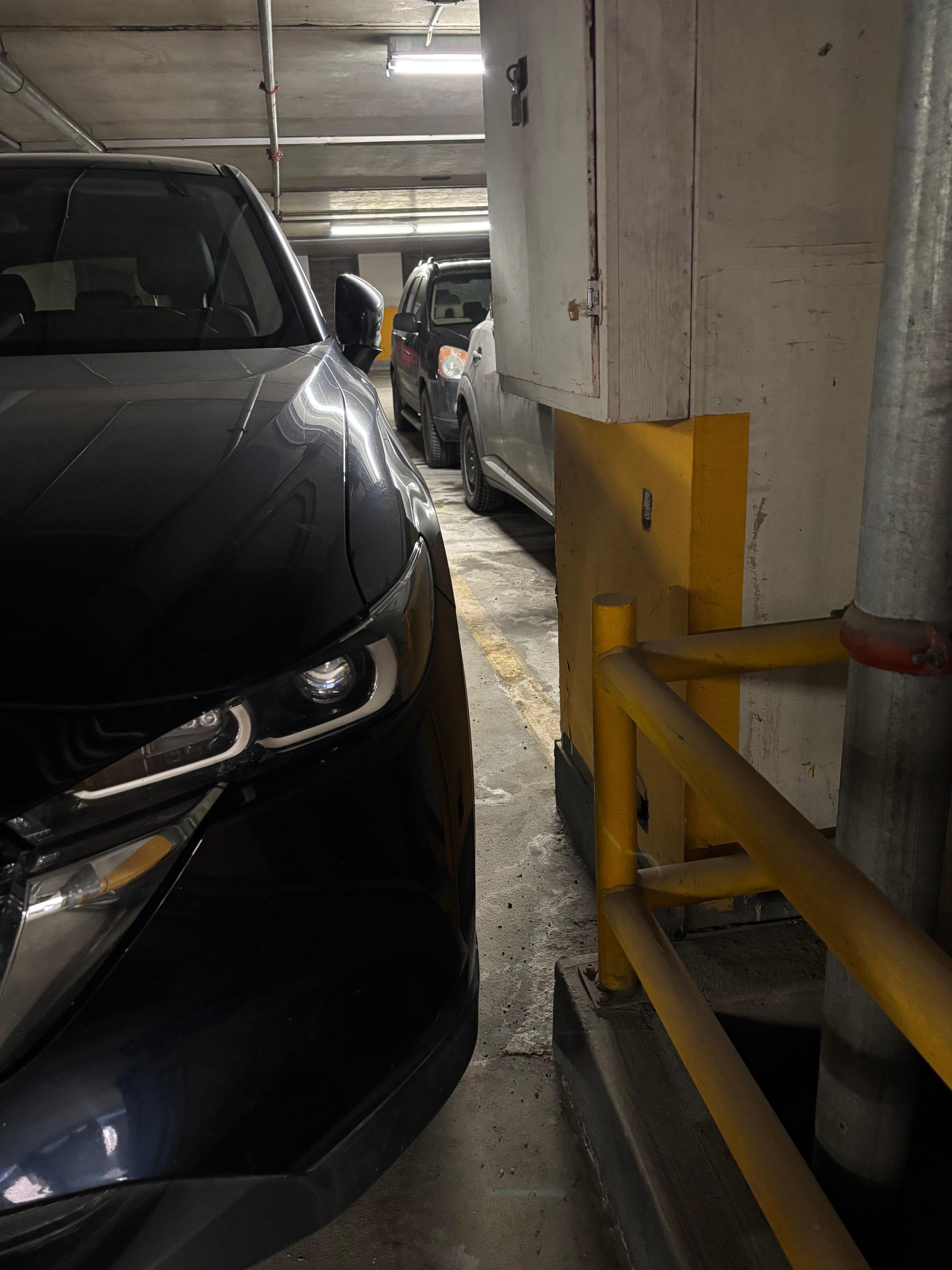 Parking is tight - compact cars would be a better choice