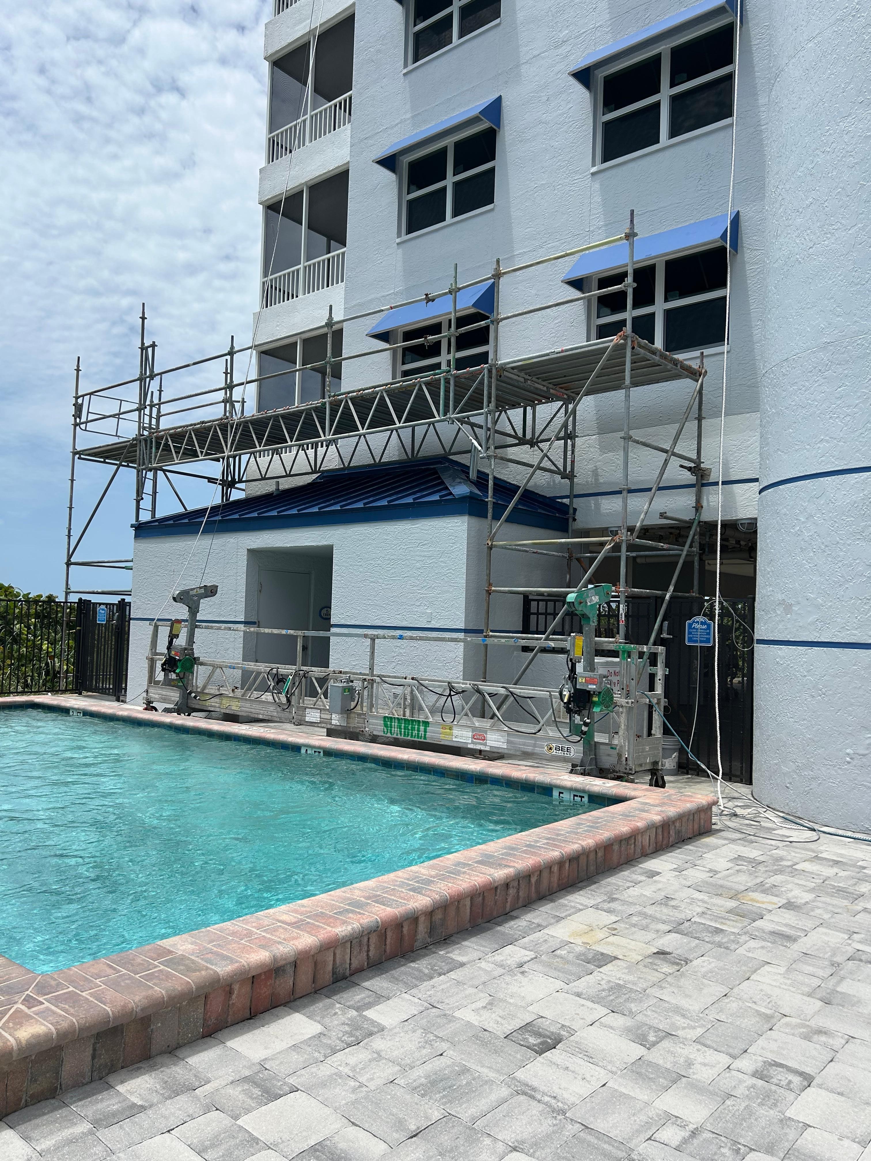 Pool restrooms completely blocked by construction equipment until Wednesday late afternoon! 