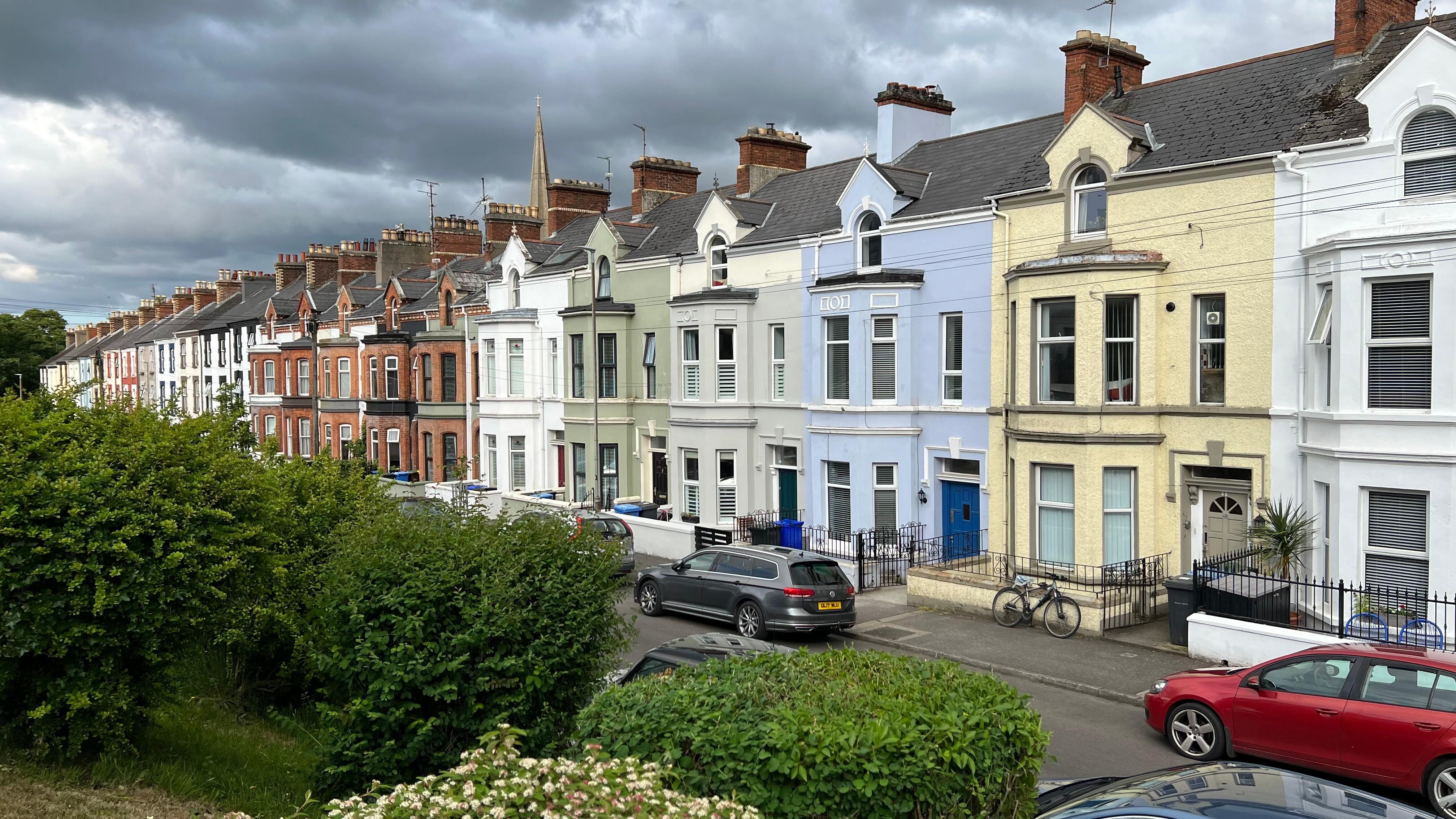 View of the street from the B&B.