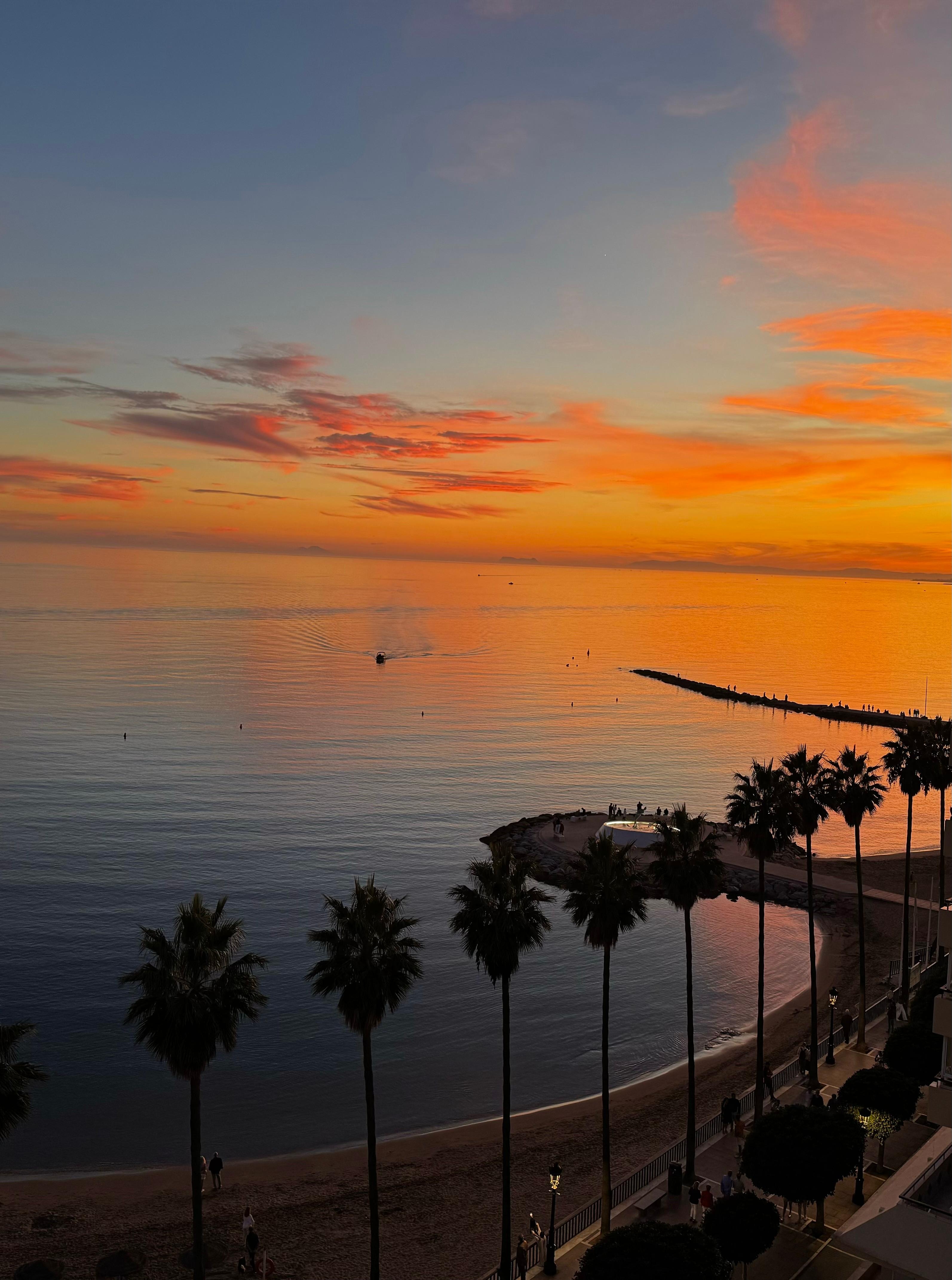 Sunrise and sunset every morning and evening