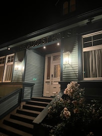 Entrance at night