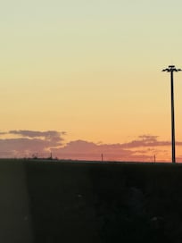Sunset view of freeway through the western window. Amazingly quiet despite its proximity to.