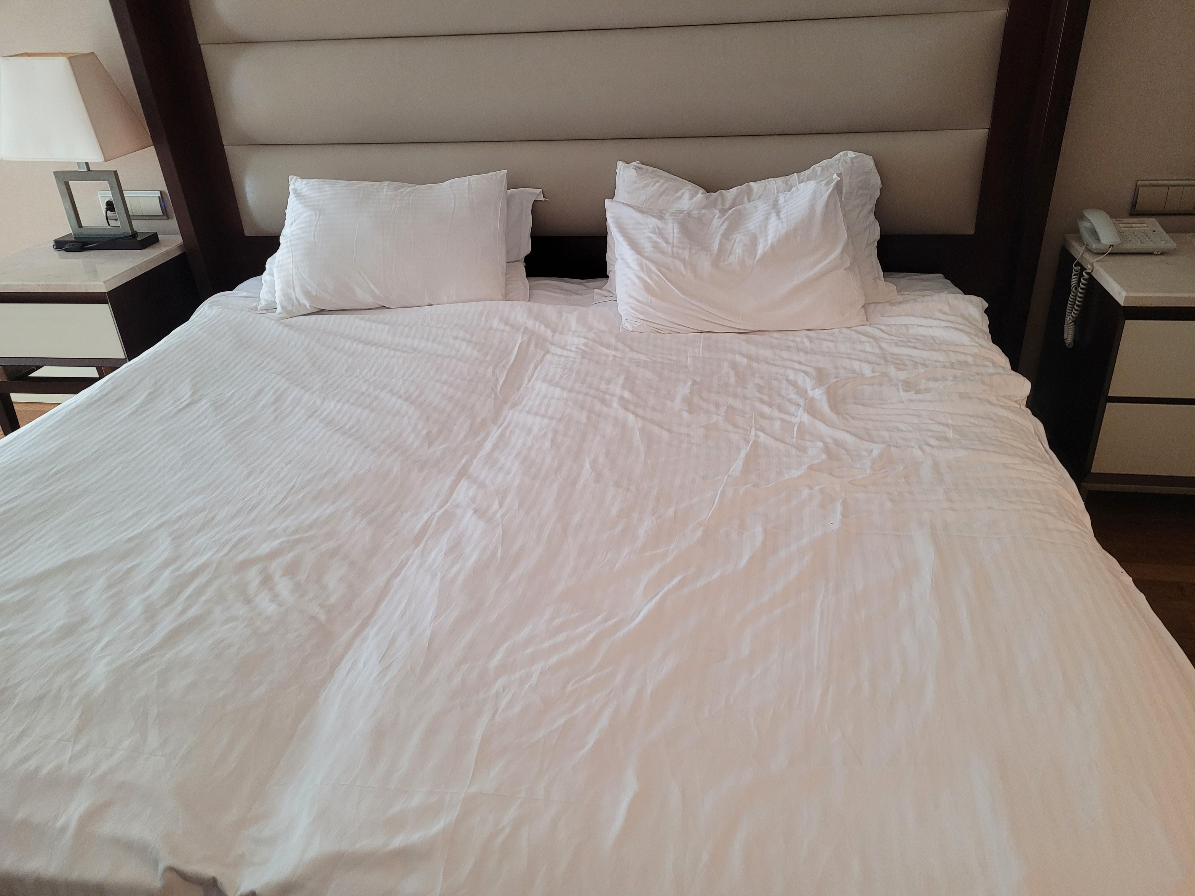 Bed not made in spite of 2 visits by house keeping 