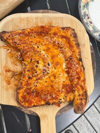 Pizza oven (ignore the dough shape, it was delicious!)
