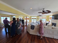 Getting ready in the 2nd floor dining/living area.