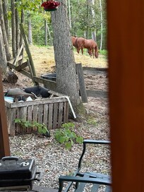 Outside my door.