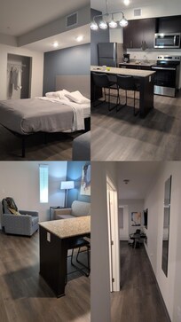 The apartment space is efficiently furnished. Except for Friday night, which had a loud event at a nearby residence hotel, it was extremely quiet.