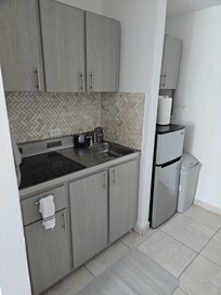 Fully furnished kitchenette.