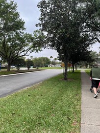 Walking towards back of resort