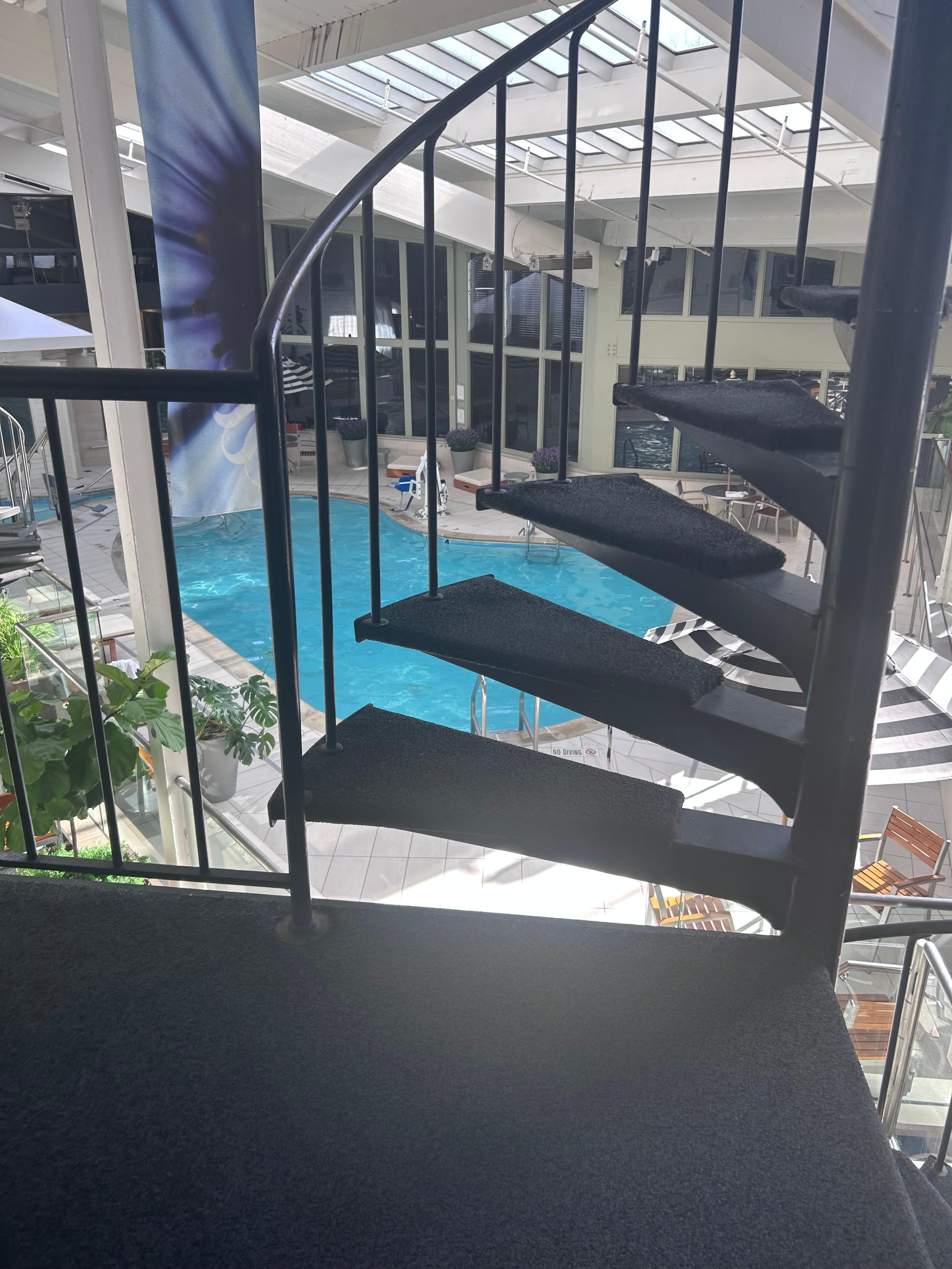 Winding staircase from our room 