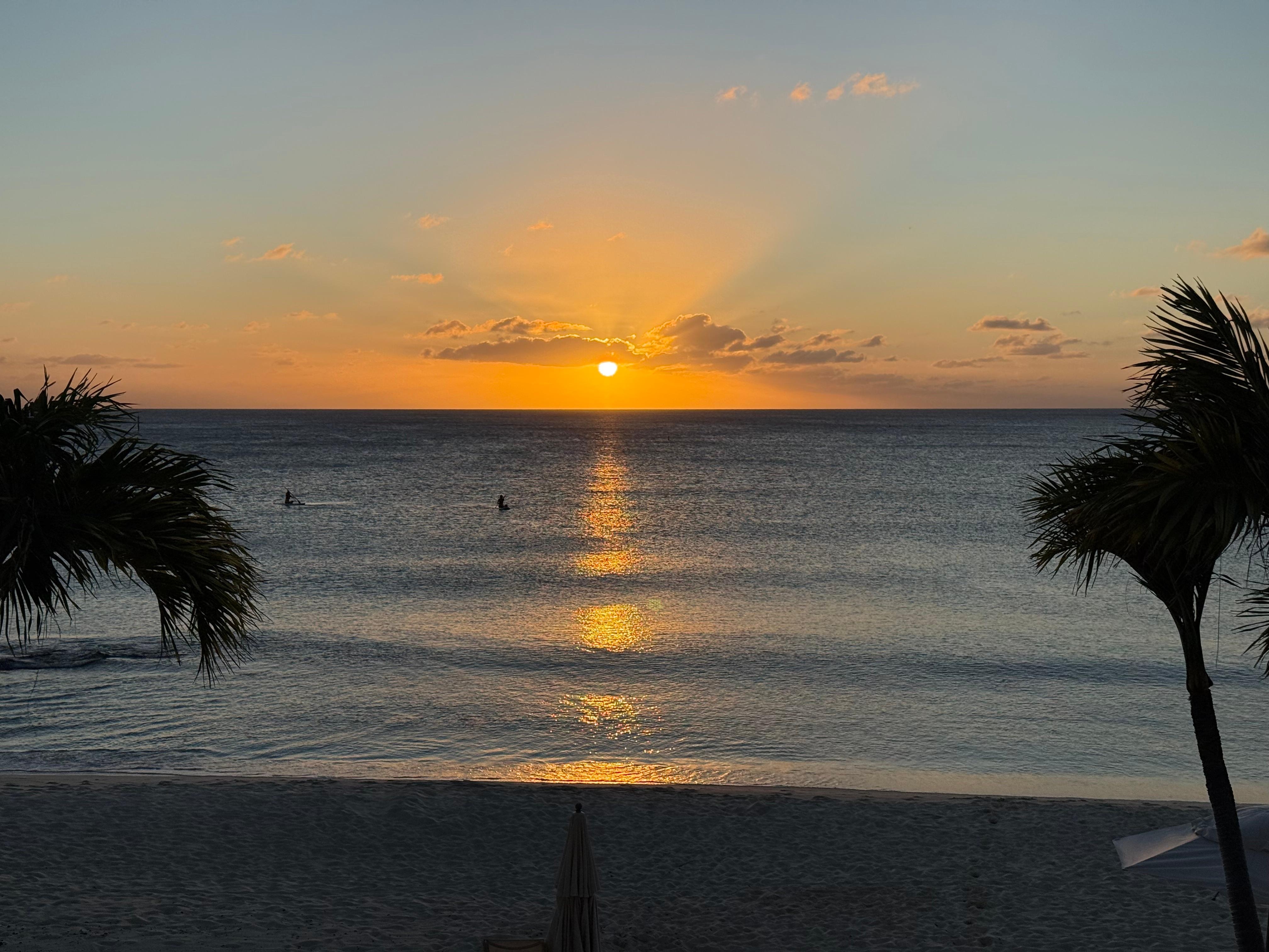 Sunset from the balcony.