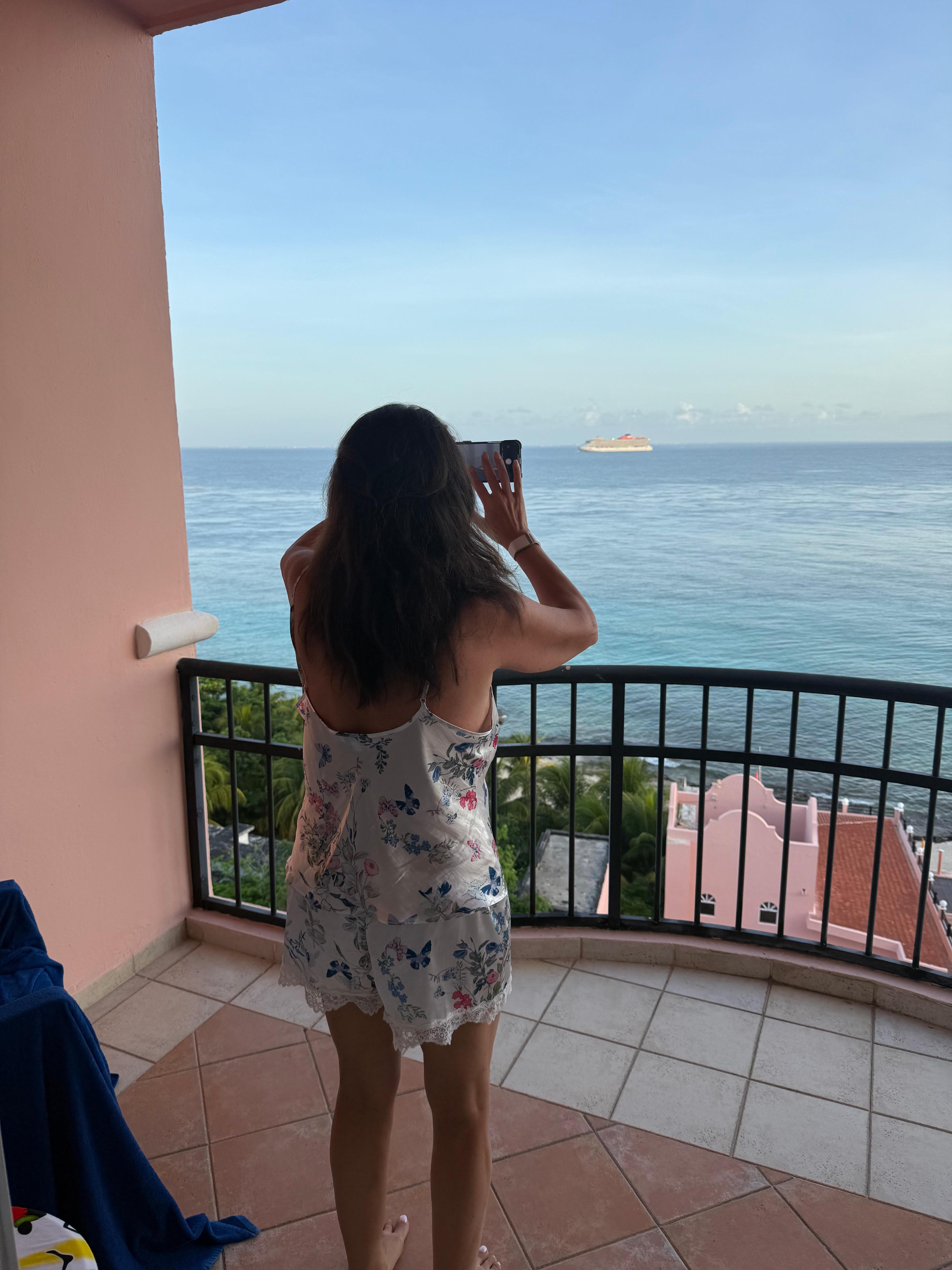 Cruise ships come in miles down the coast from here