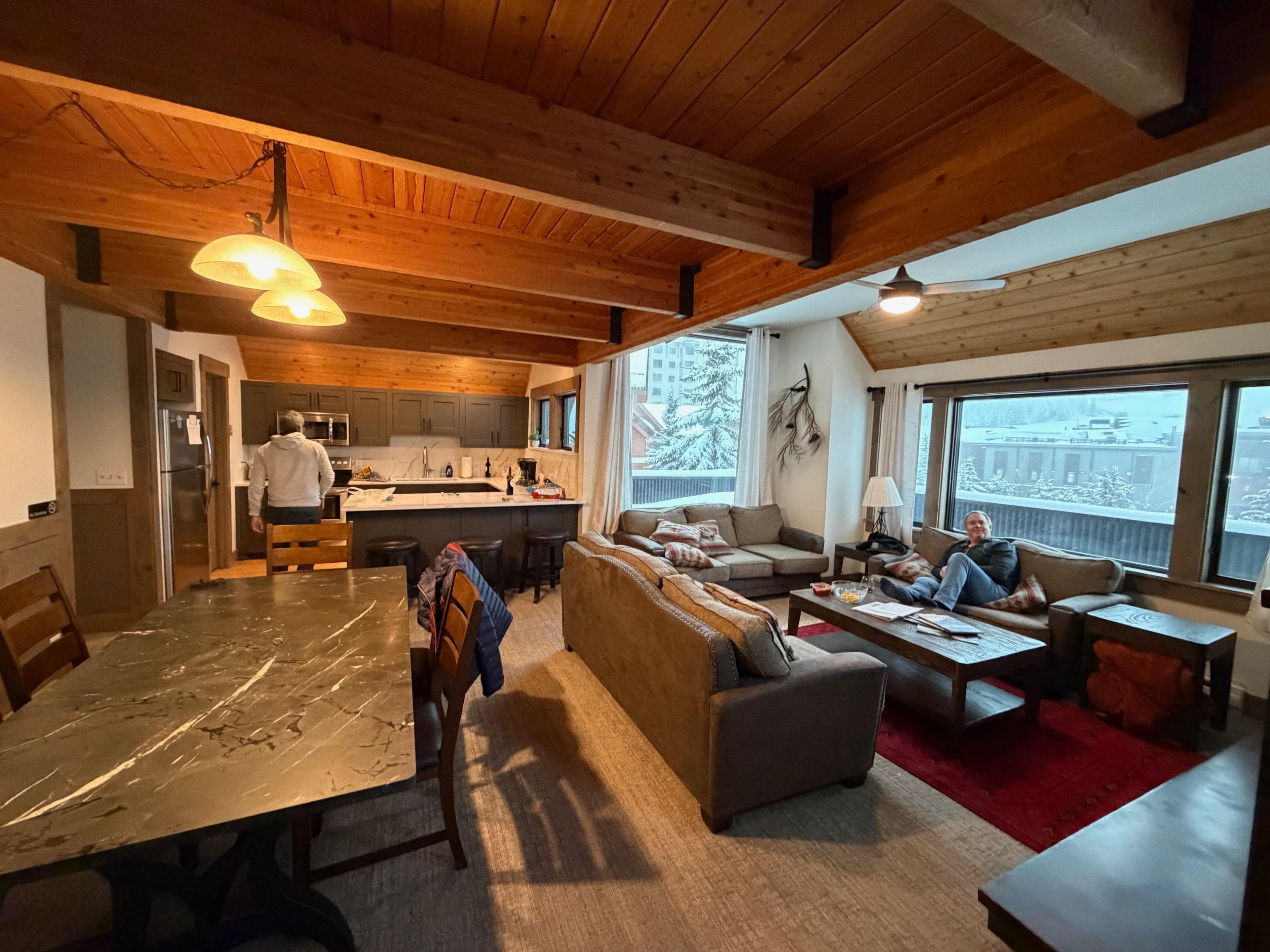 Living room + kitchen