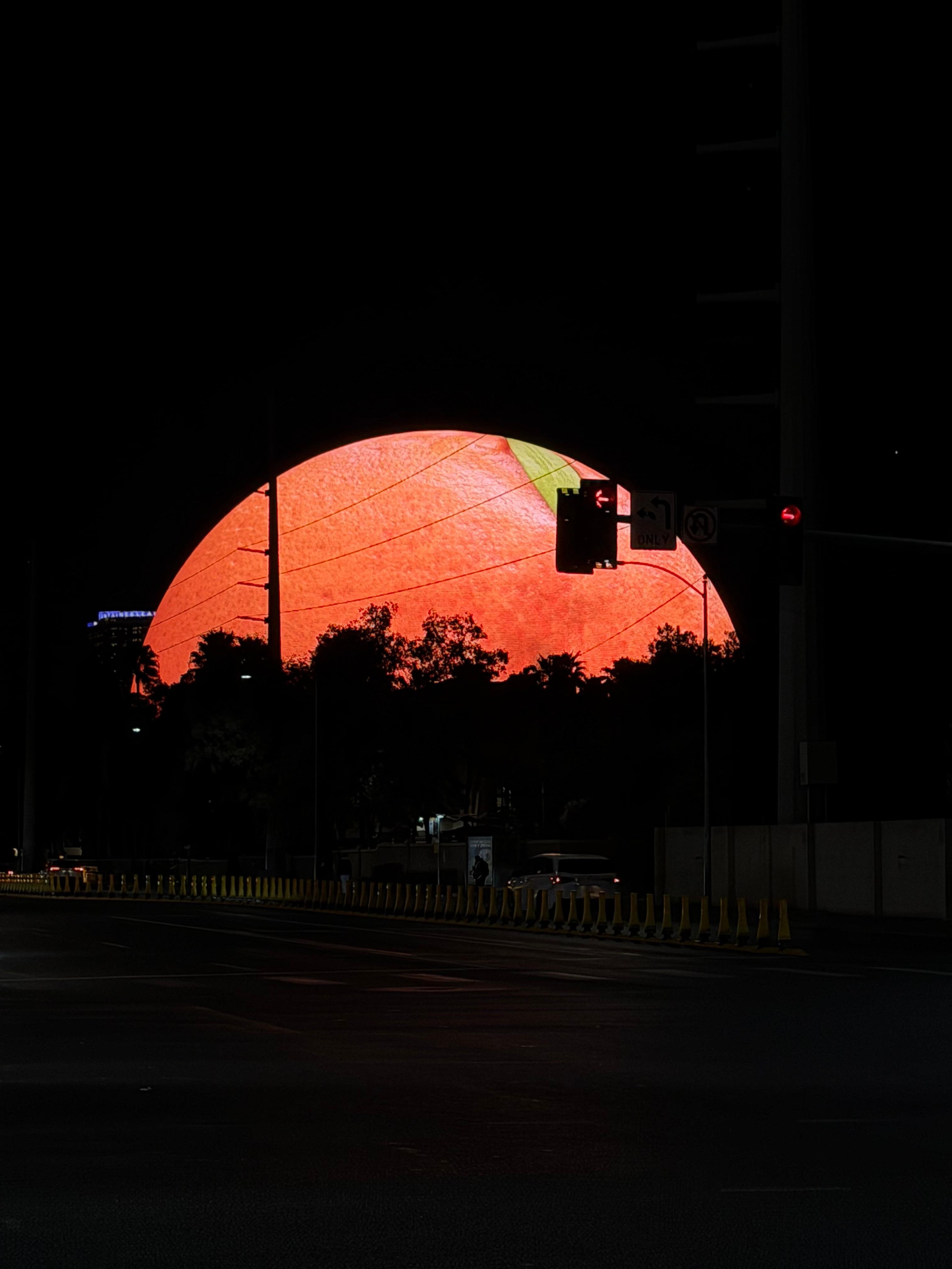 The Sphere from parking lot