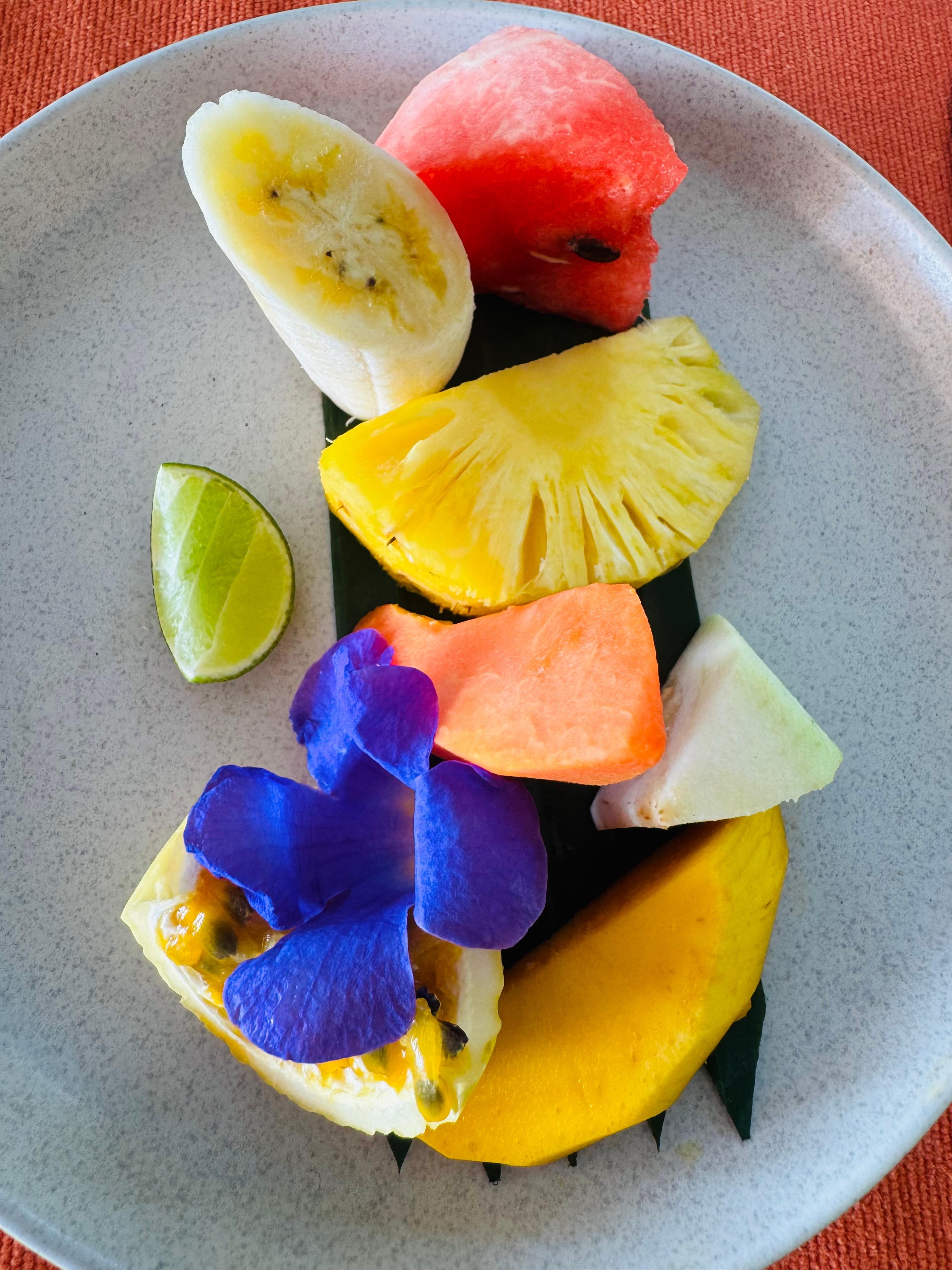 Daily fruit platter. 