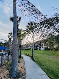 Path to beach an second pool from unit