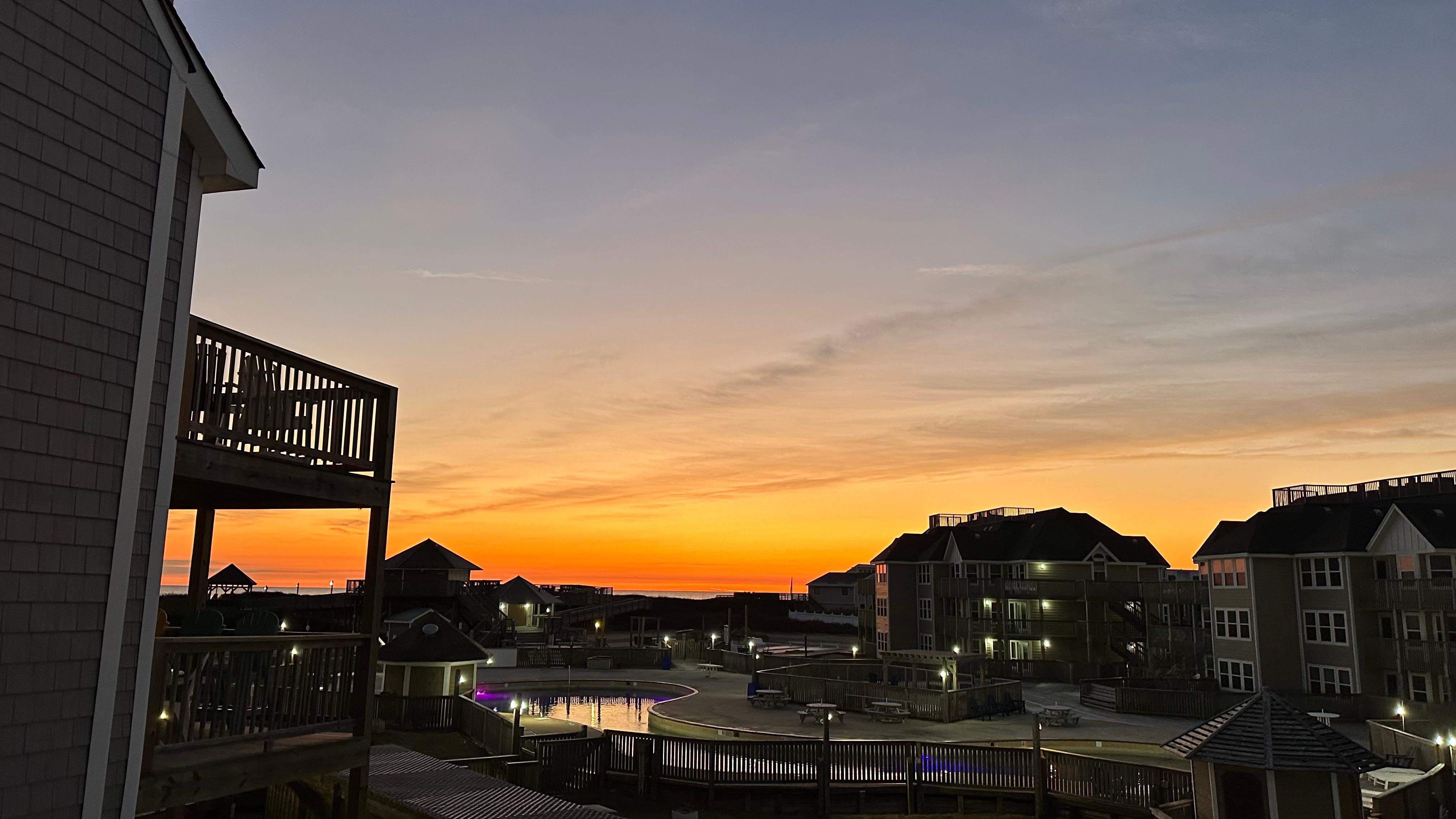 Sunset over the property:)