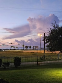 Sunrise view from property grounds