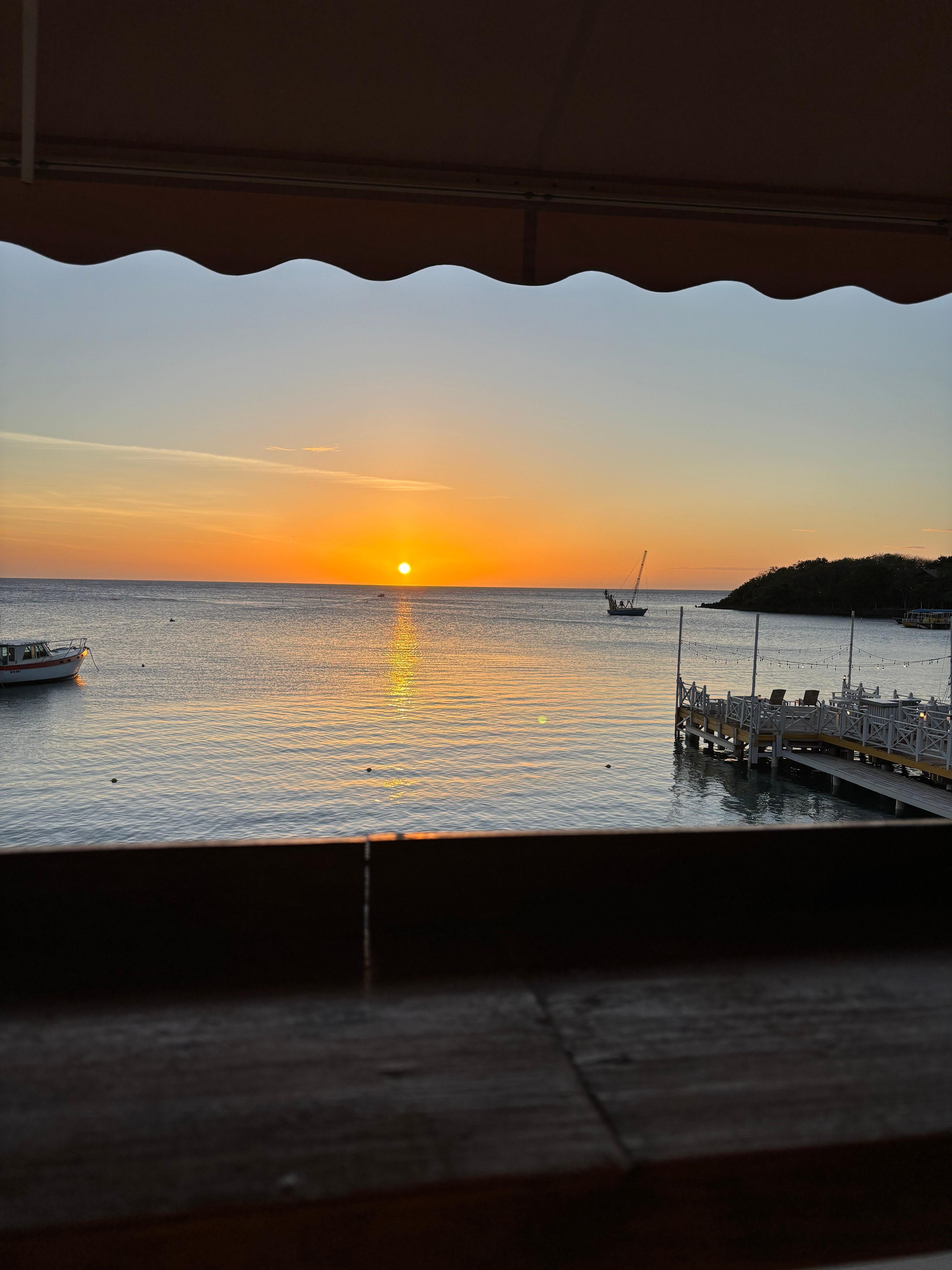 Sunset at dinner from Mila Del Mar
