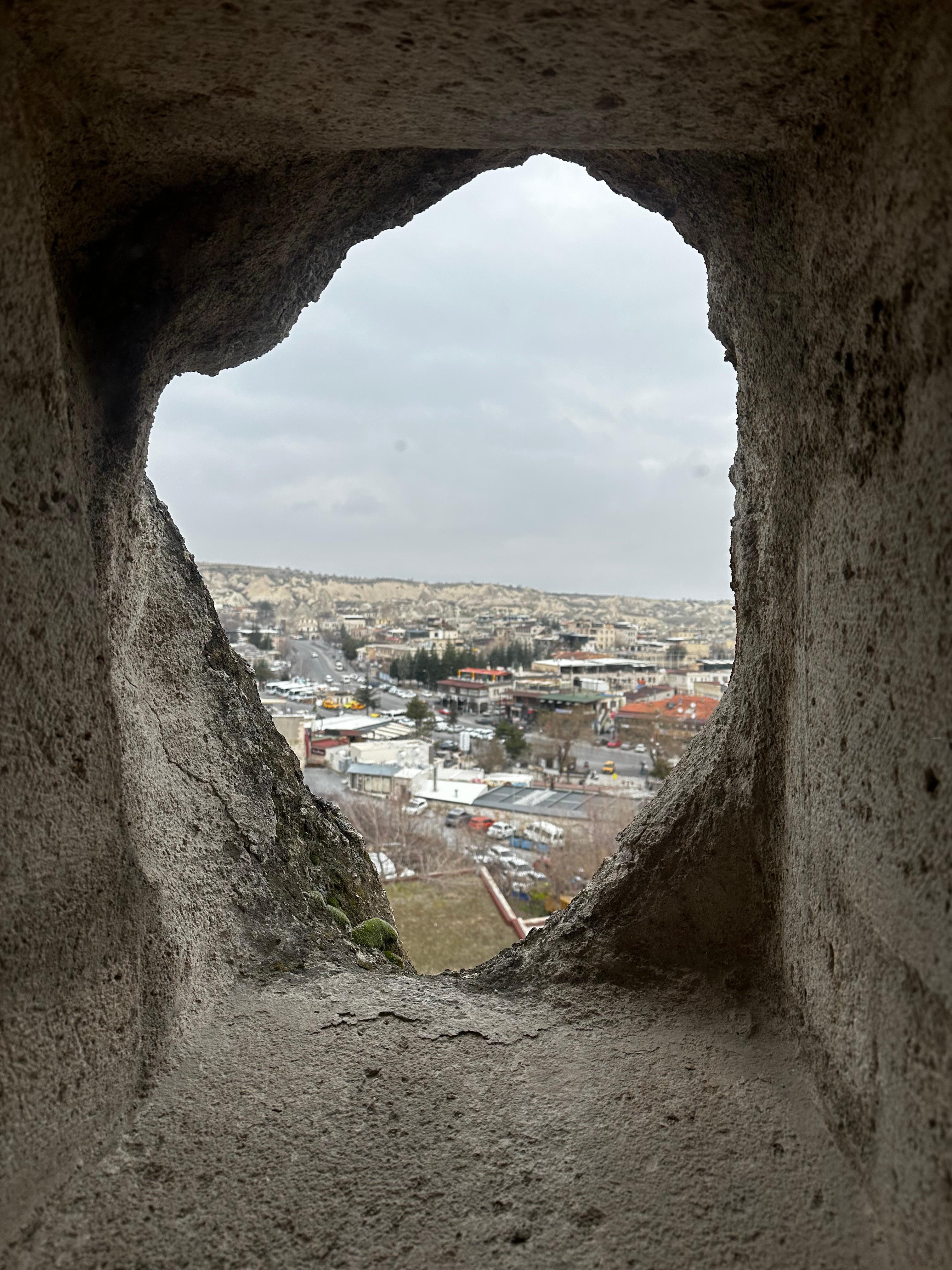 View from huge tub in room. 