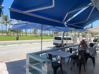 Front patio of hotel