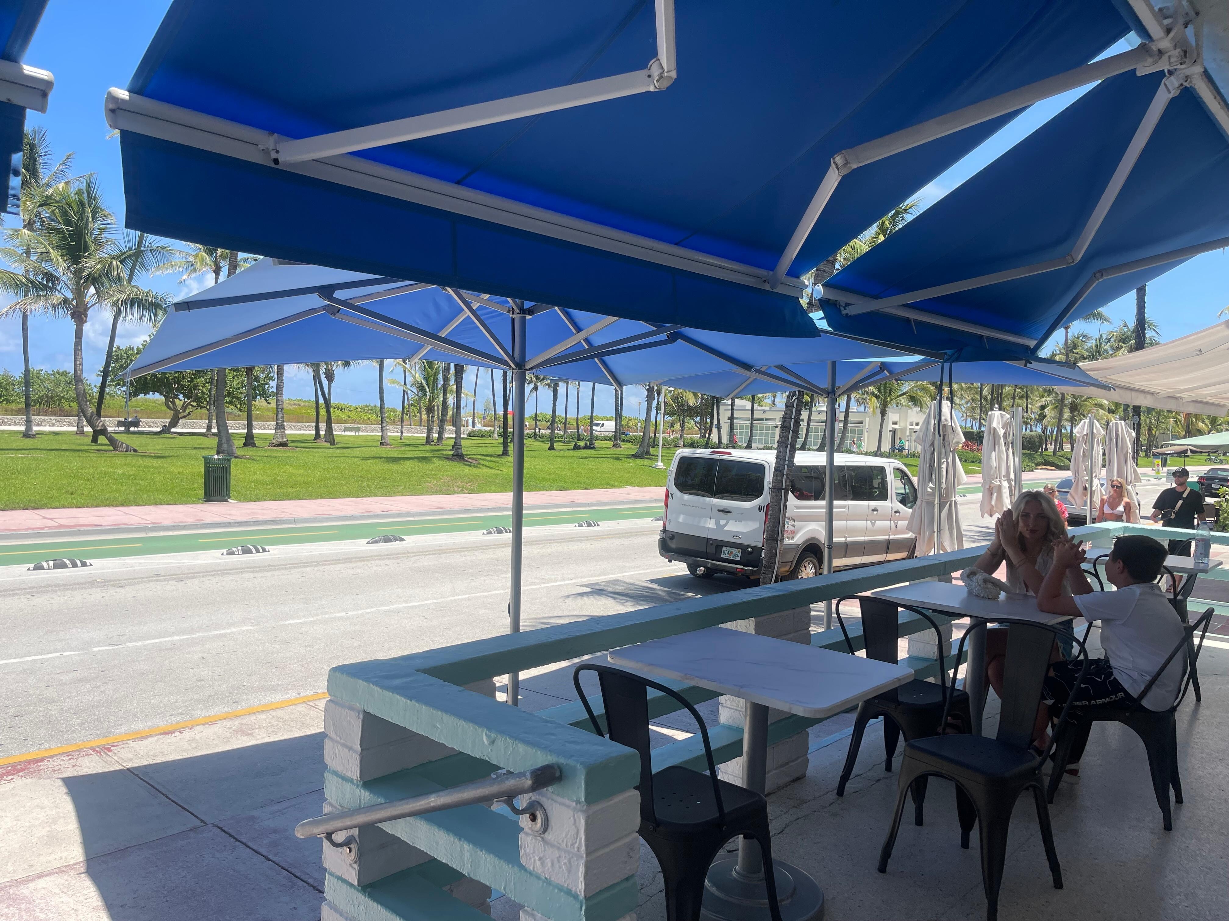 Front patio of hotel 