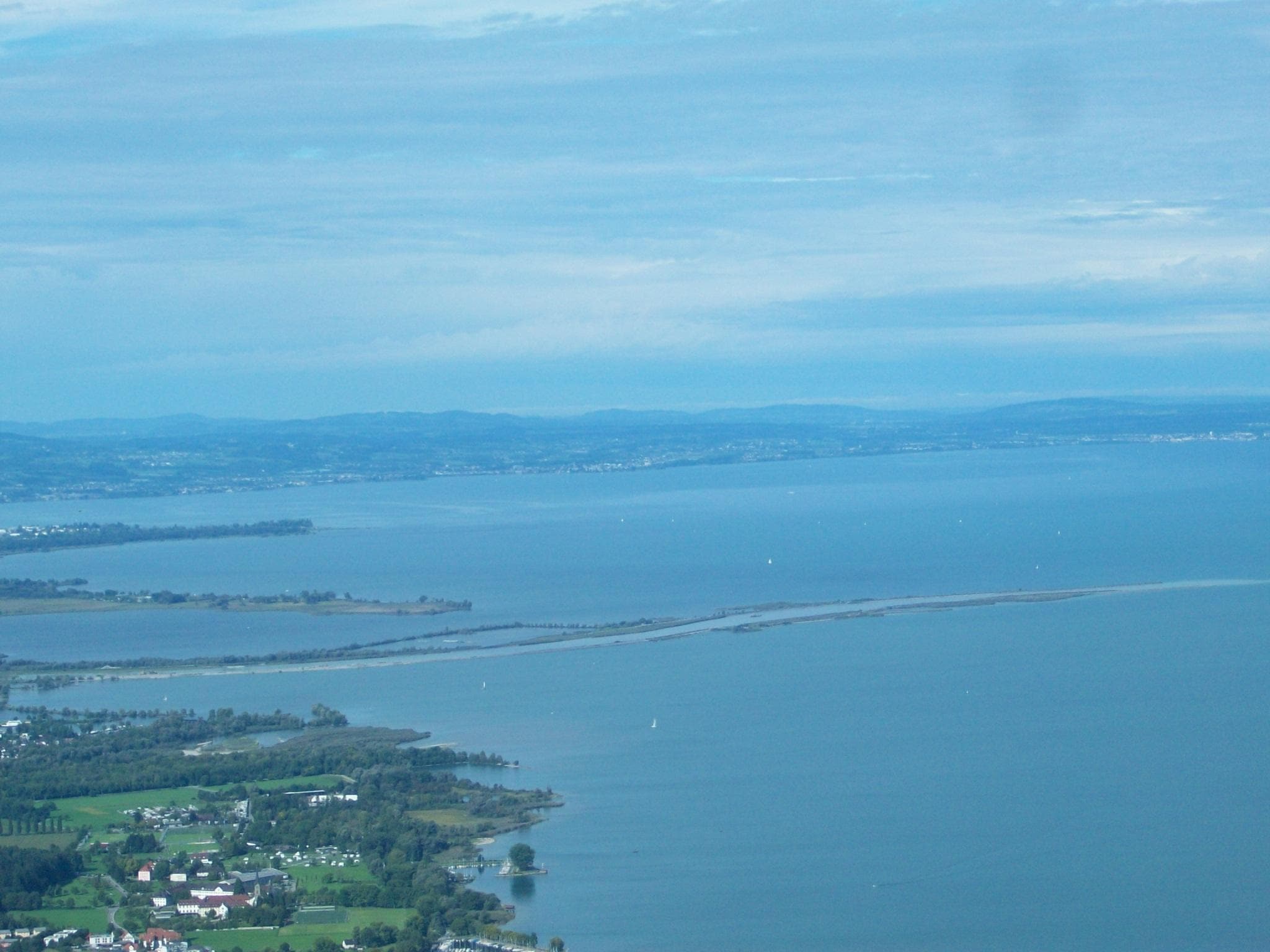 Oben von der Pfänderbahn auf den Bodensee