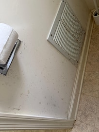 Master bath appears to have had some mold. Never repainted.