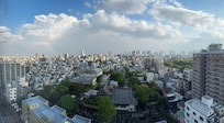 Panoramic view from our room on the 13th floor