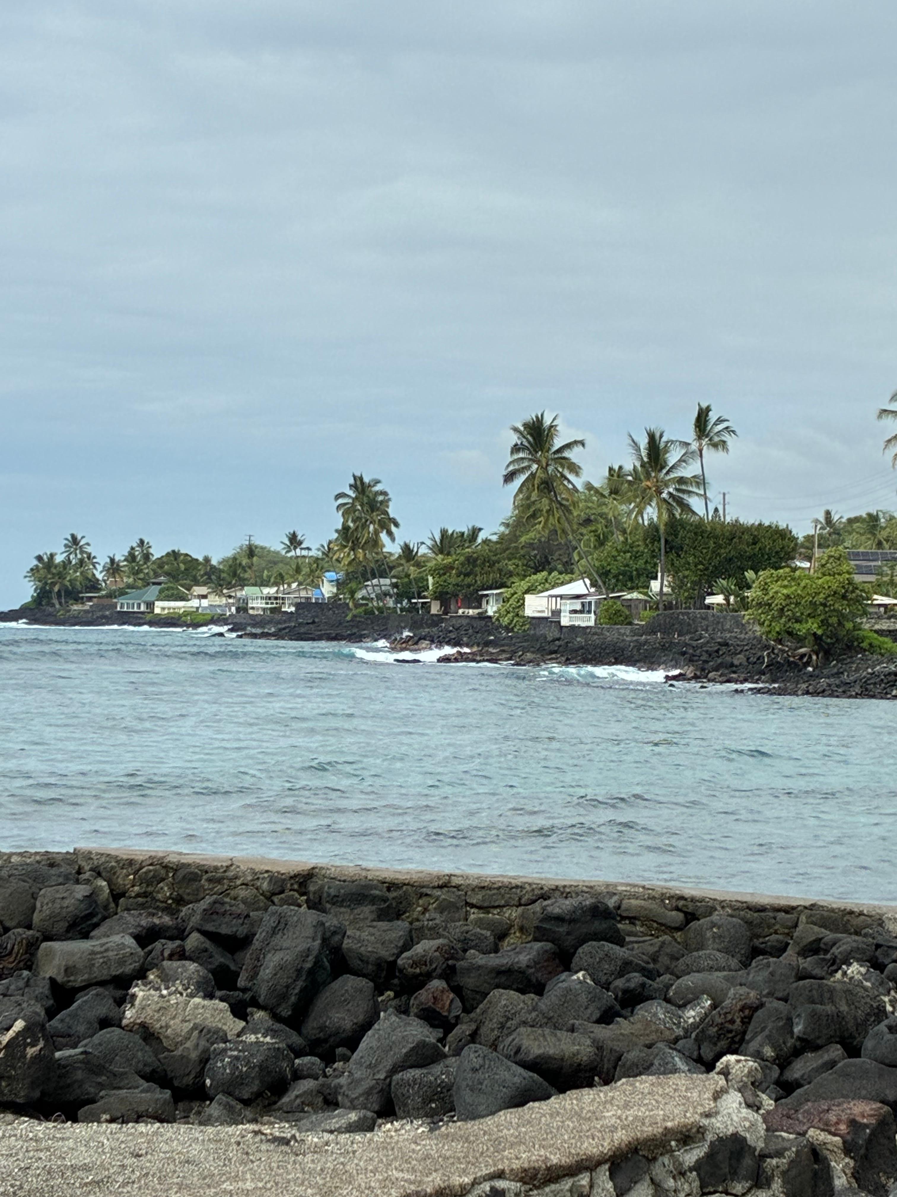 View of the property from the beach  5 mins walk away. 