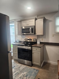 Modern kitchen appliances.