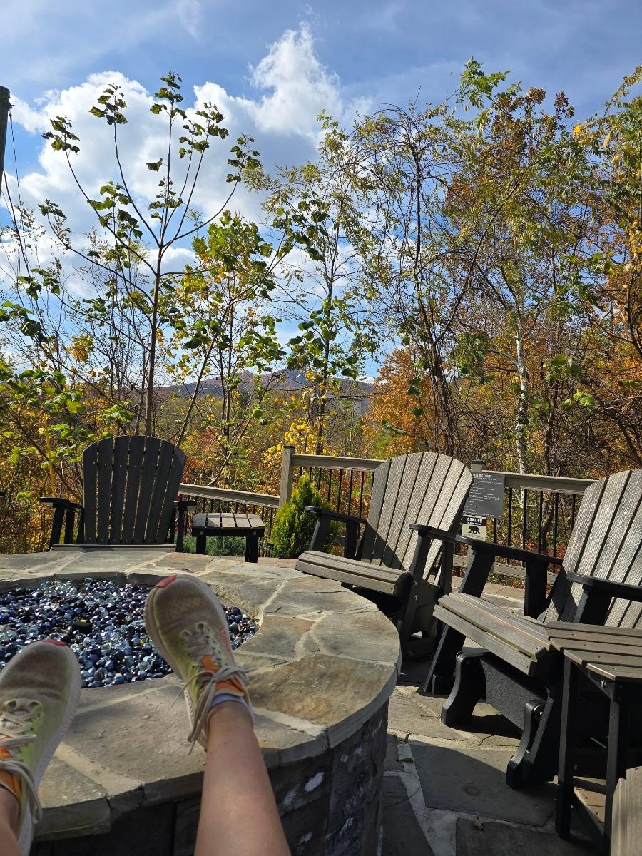 Sitting by the firepit