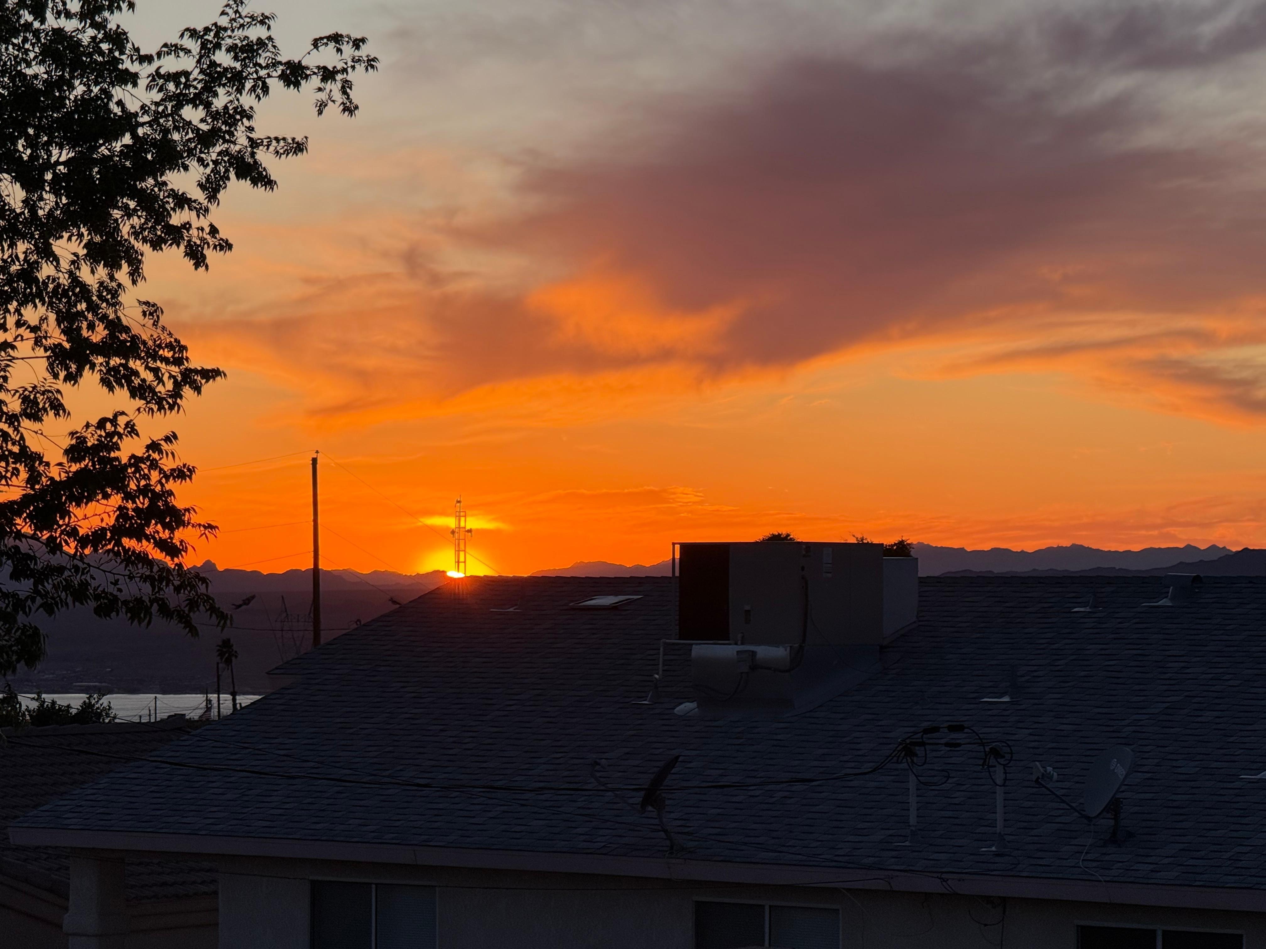 Sunset from back yard