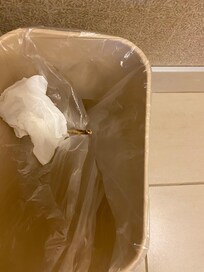 The used cigarette we found .