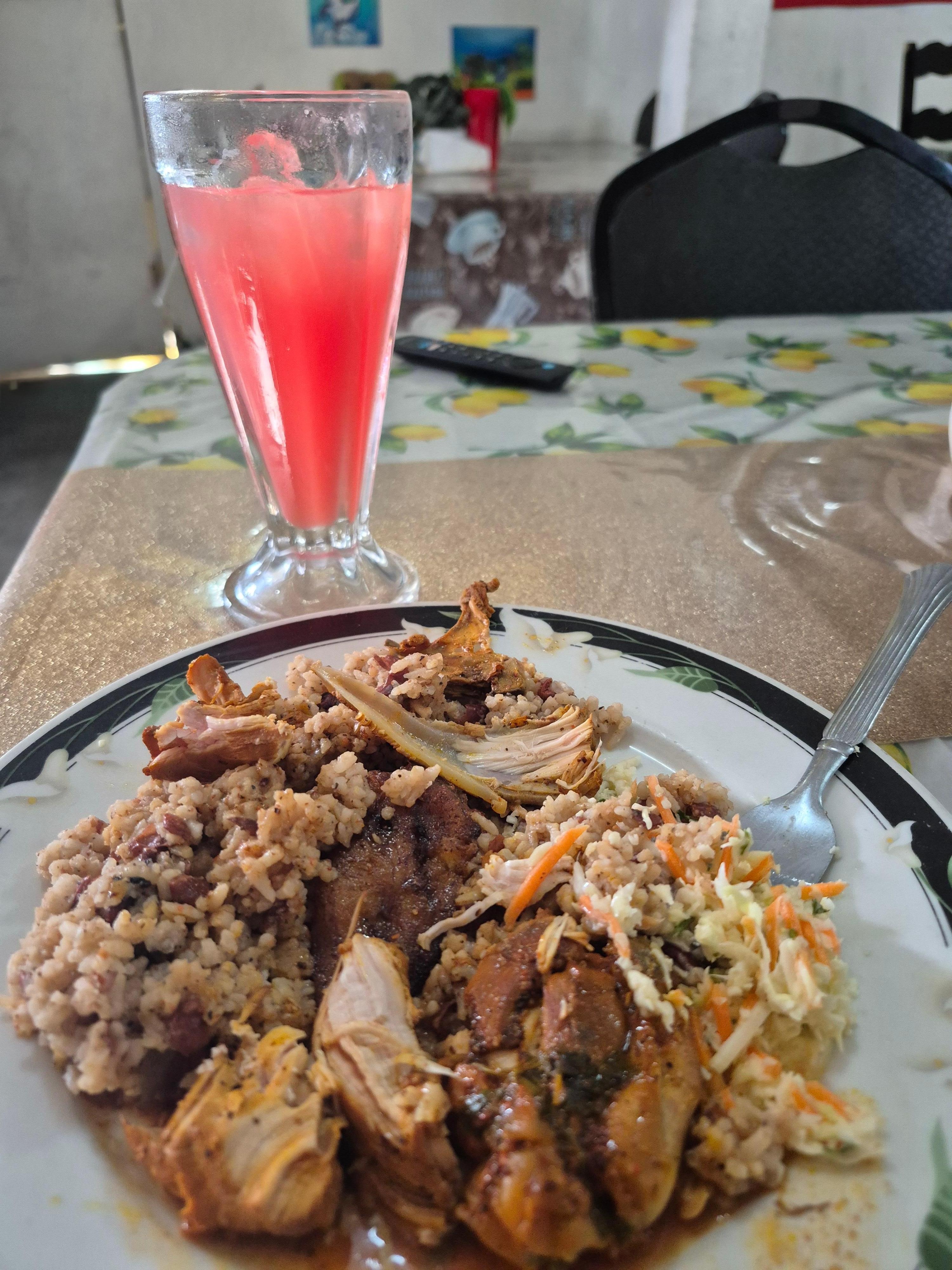 Popular food spot for locals with Caribbean fare