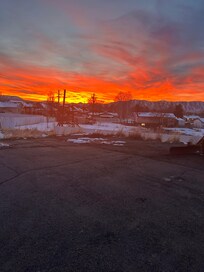 This was our sunset view out the back door are last night.