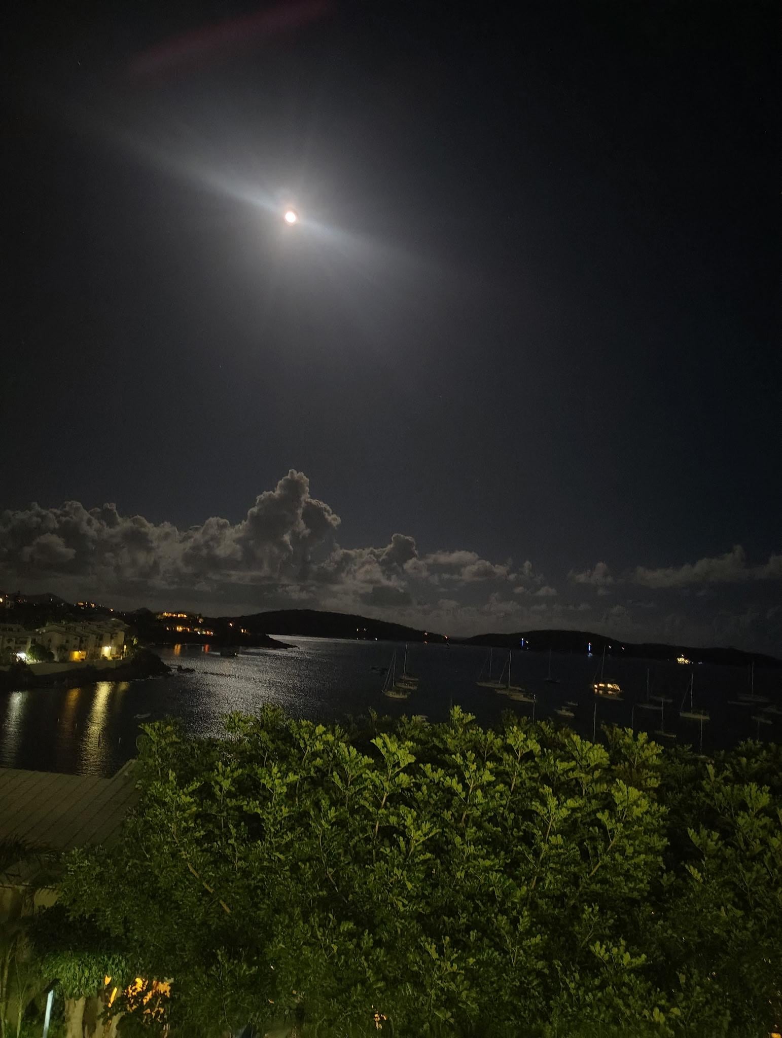 Full moon. Picture taken from the balcony of the condo.