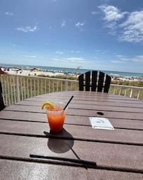 Resort Pool Bar Table Beach View