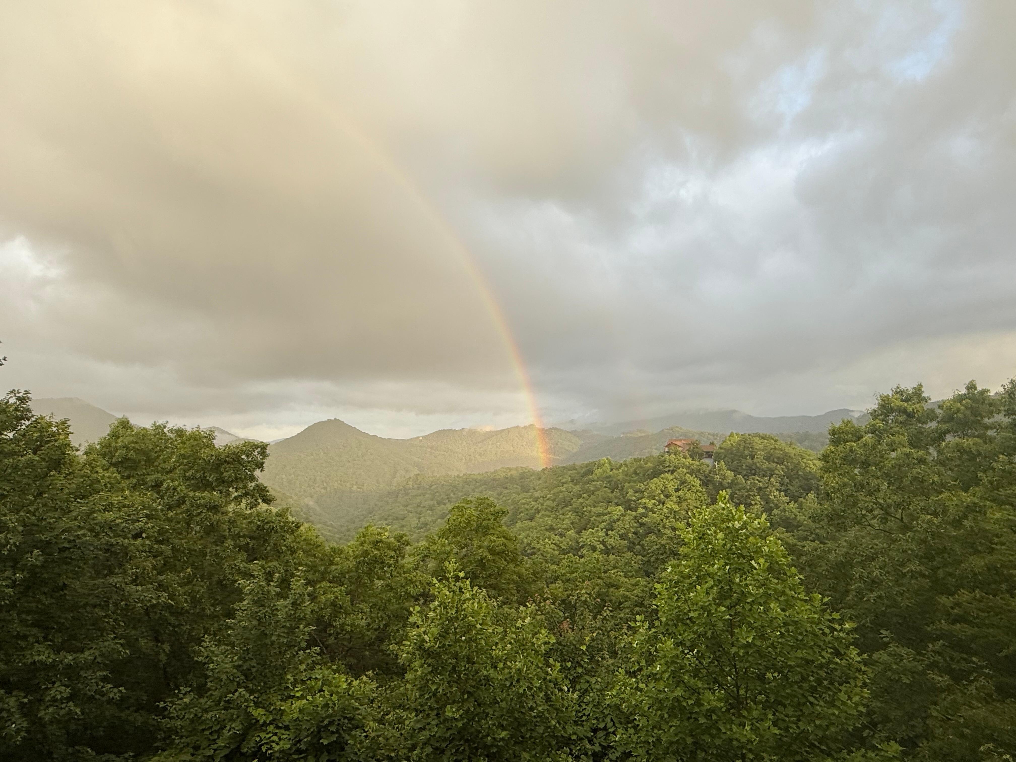 Rainbow from balcony 
