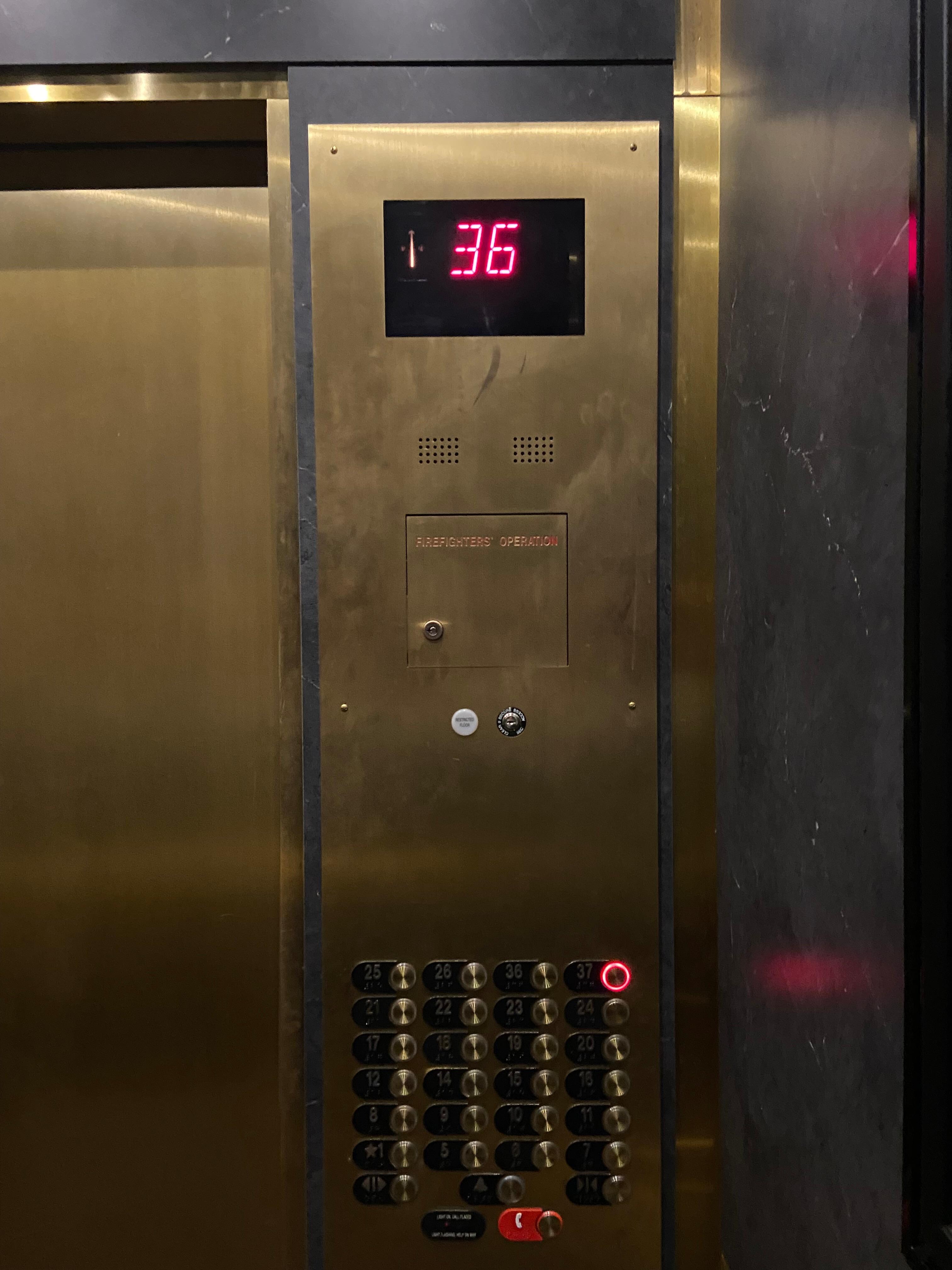 Clean and speedy guest elevators made by OTIS