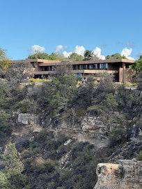 The view of the property from the rim trail